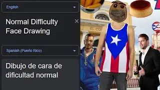 Normal Difficulty Face Drawing in different languages meme