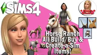 All Build/Buy & Create-a-Sim Items for Sims 4 Horse Ranch!🐴 (Sims News)