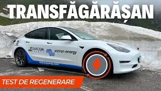 How much energy can you recover with an electric car from Bâlea Lac to Sibiu?