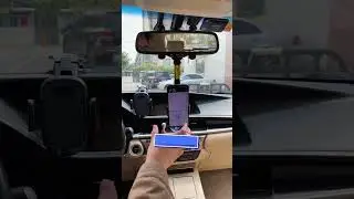 360°Rotatable and Retractable Phone Holder for Car Rearview Mirror
