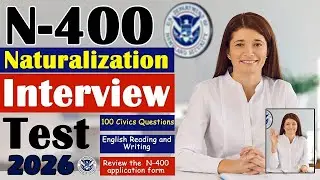 US Citizenship Interview & Test||N-400 Naturalization Interview 2024||Questions/Answers Practice!!