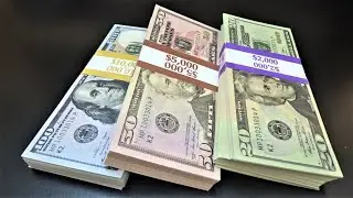 Patiently Counting $5,000 Cash in $50 Bills on My Mainstays Student Desk ASMR | PropMoney.com | LOA
