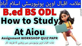 Allama Iqbal Open University Online Study Tips B.ed and BS online all Programes admission AIOU INFO