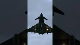 RAF Typhoon Low Overhead Landing #shorts