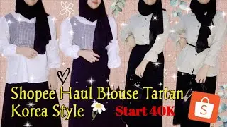 Shopee Haul Blouse Tartan Korea Style - Start From 40K