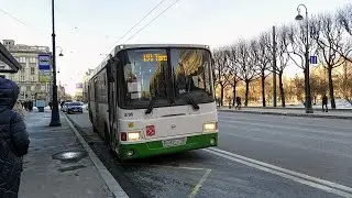 Автобус, маршрут №191 (объезд через Тучков мост) ЛиАЗ-5293.60 б.3796 (27.03.2022) Санкт-Петербург