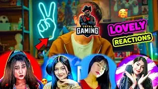 ALL GIRLS YOUTUBER REACTIONS ON AJJUBHAI FACE REVEAL 😍🥰 CRUSH ON TOTAL GAMING♥️ #viral