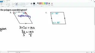 Chapter 6 Problem 4 Solving Using Angle Relationship in a Parallelogram