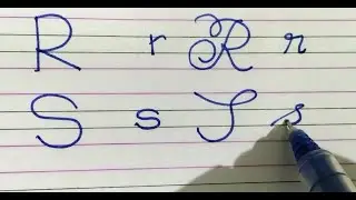 Practice Beautiful English hand writing: : 4 types of letters