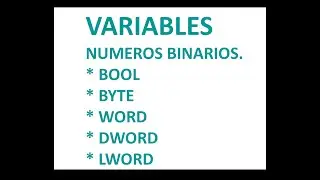 VARIABLES BOOL BYTE WORD DWORD LWORD  CURSO PLC SIMATIC S7 1200 EN TIA PORTAL LECCIÓN 4