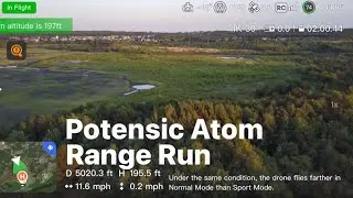 Potensic ATOM RANGE TEST 3-Axis Gimbal 4K GPS Drone Visual Tracking FLY MORE COMBO Review