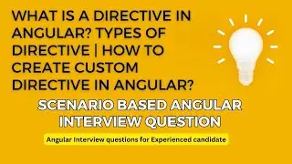 What is a directive in Angular? Types of Directive | how to create custom directive in angular