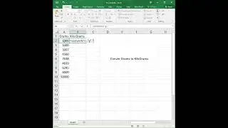 How to Convert Grams to KiloGrams in Excel