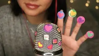 ASMR Stickers On Microphone | Extremely Close Sticky Sounds