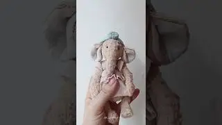 Слонёнок в стиле тедди с подвижными ногами набивка опилки #🐘