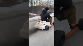 FIRST EVER SLAMMED DIESEL LAWNMOWER #auto #mower #drift #race #automobile #car #gokart #f1 #drifting