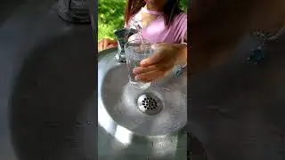 Giving water to geese