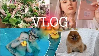 ЛЕТНИЙ ВЛОГ: Открыли купальный сезон💦кукинг креветки на мангале, ЗОЖ салат / Шоппинг на WB