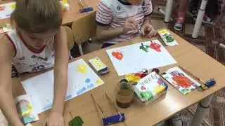 Рисуем печать листьями