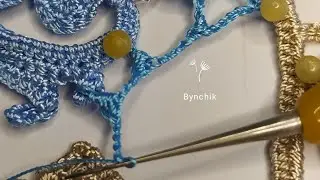 crochet net Irish lace with bugs
