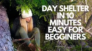 Build a Day Shelter in 10 Minutes- Easy For Beginners