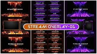 Clean Animated Stream Overlay |  Animated OBS/Streamlabs Overlay 🔥🔥🔥