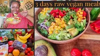 Eating Raw vegan and Vegetables for 3days! #rawvegan #veganrecipes.