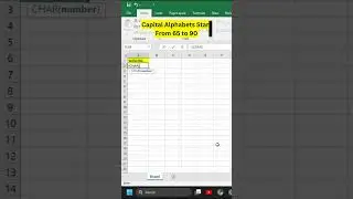 How to Quickly Add A to Z Serial Numbers in Excel Using CHAR Function | Excel Tips