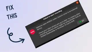 How to Fix “NEVC Error: get encoded packet: nv nvEncLockBitstream” on OBS