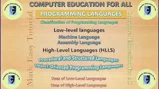 What are Computer Programming Languages? | Low-Level Languages | High-Level Languages | FBISE 9th