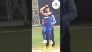 Sompal Kami bowling action #foryou #cricket #shorts #nepalcricketteam #indiacricket #ytshorts