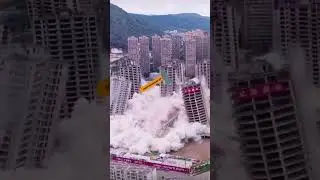 A block of residential buildings was demolished in China!