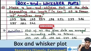 BOX AND WHISKER PLOTS EXPLAINED! || How To Make Box and Whisker Plots