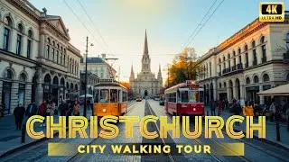Christchurch New Zealand Walking Tour 2025 | 4K City Centre Walk