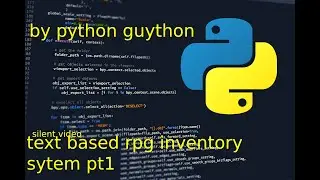 Text Based RPG Inventory System pt1