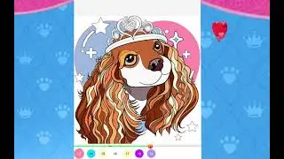 Рисуем собачку принцессу. Как нарисовать собаку. Раскраски. Обучающее видео для детей. Мультфильм.