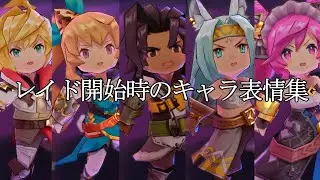 P5Sレイド開始時のキャラ表情集【ドラガリアロスト】