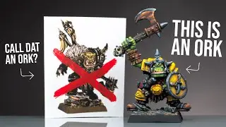 Painting great Warhammer Old World Miniatures - Ork!