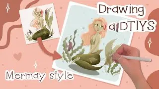 Drawing a DTIYS mermaid | Mermay | Draw with me