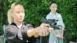 Girls In The Shooting Range-Airsoft VS Archery