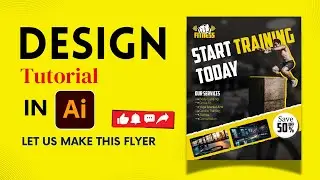 Illustrator flyer design tutorial #illustrator #tutorials #flyers #graphicdesign #gym