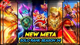 15 NEW META HEROES TO SOLO RANK UP SEASON 34 | Mobile Legend Tier List