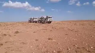 Vibrator-truck☘🌿by Sound energy-in the Sahara/of Tendrara🍁Morocco🍀Oct.2017