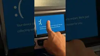 Windows Outage causes CAR ACCIDENT. #windowscreen #windowsupdate #crash #vfx