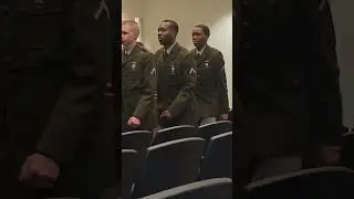 Nephew graduating A.I.T. marching in the auditorium