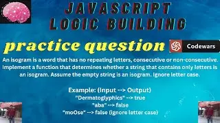 Javascript logic building || practice question of javascript with explanation || Codewars problem