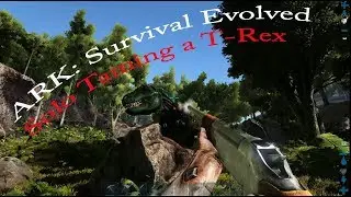 ARK: Survival Evolved - Chain bola taming a T-Rex