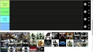TIER LIST Je note les cod