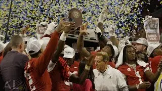 Nick Saban, Alabama players lift SEC Championship trophy after beating Georgia