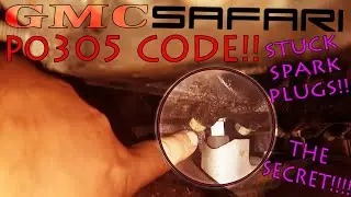 2002 GMC Safari SECRET To Remove STUCK Spark Plugs!! P0305 CODE SPARK PLUG - Don't Remove DOGHOUSE!!